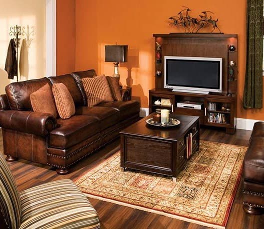 8 orange wall colors go with dark brown furniture