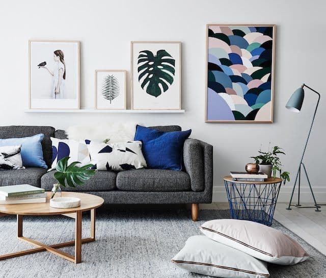8 what colors go with charcoal grey couch