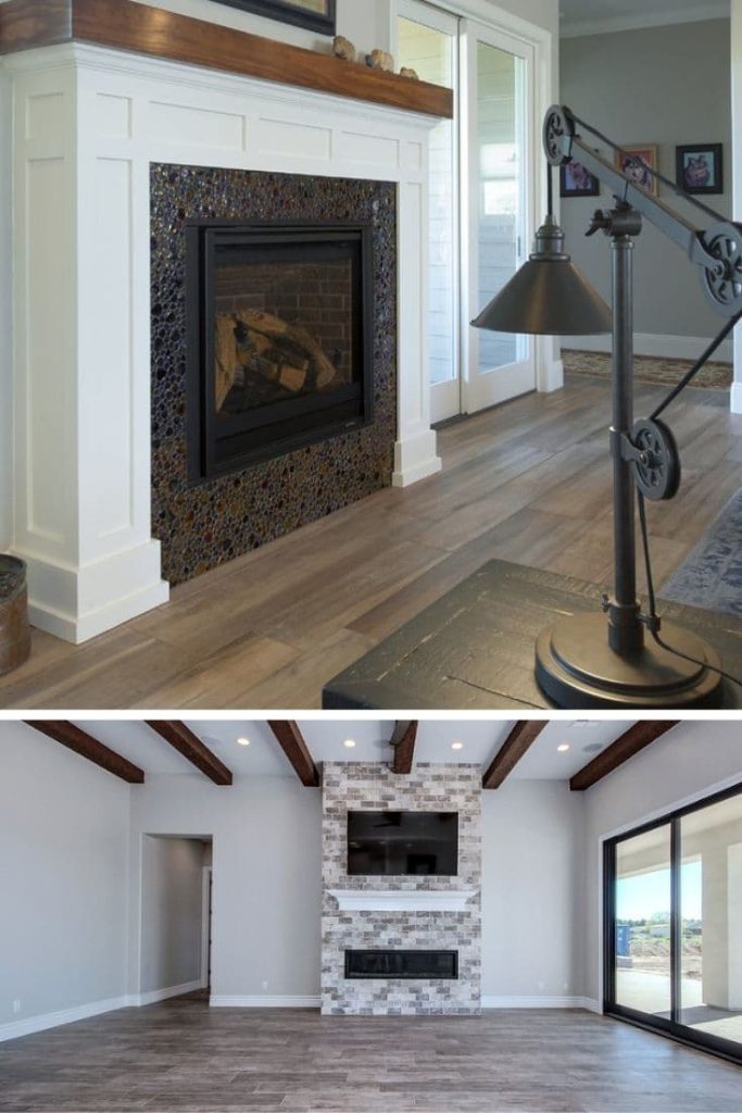 9 brown ceramic floors with gray wall