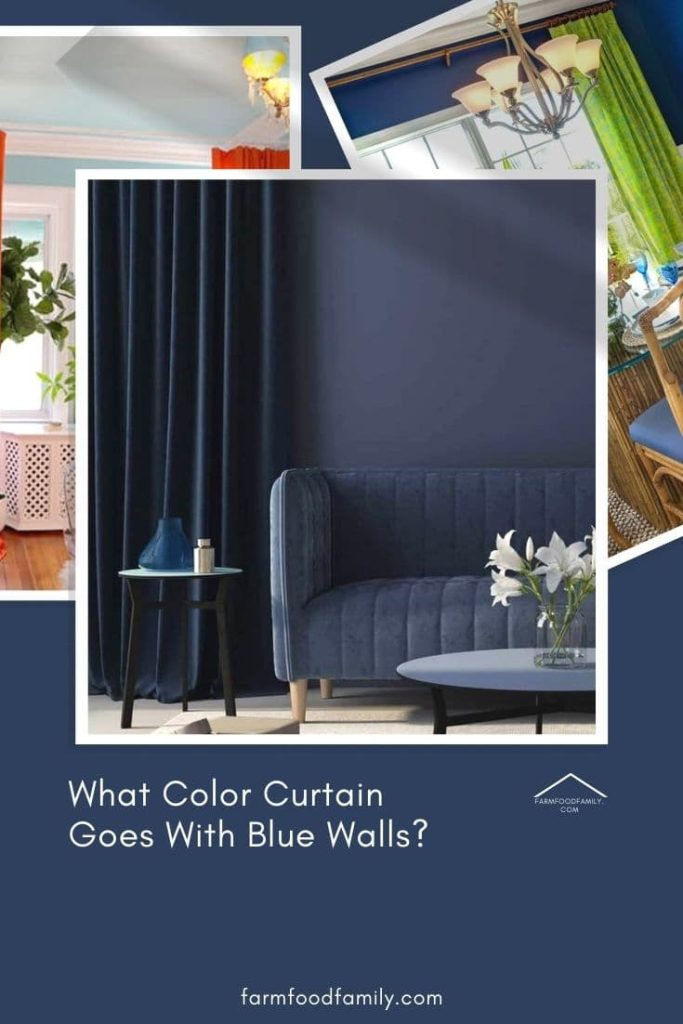 best color curtains for blue walls