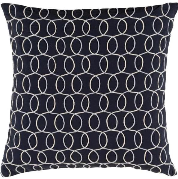 black pattern pillow