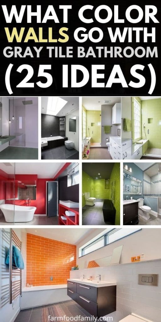 Color Walls Go With Gray Tile Bathroom, Gray Tile Bathroom Paint Ideas