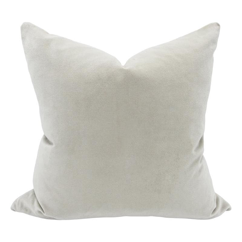 light grey velvet designer pillow arianna belle