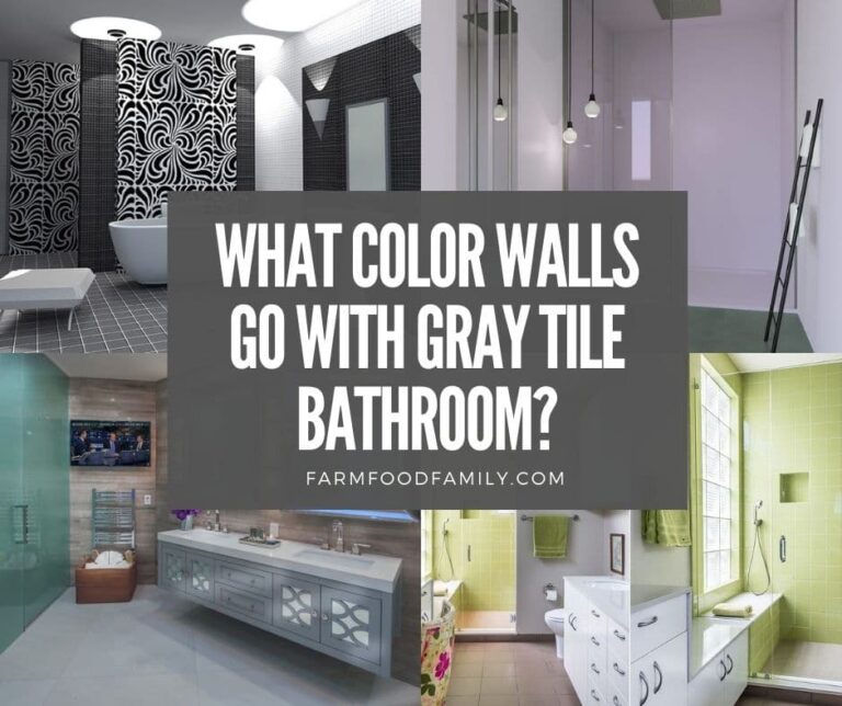 What Color Walls Go with Gray Tile Bathroom? (25 Ideas)