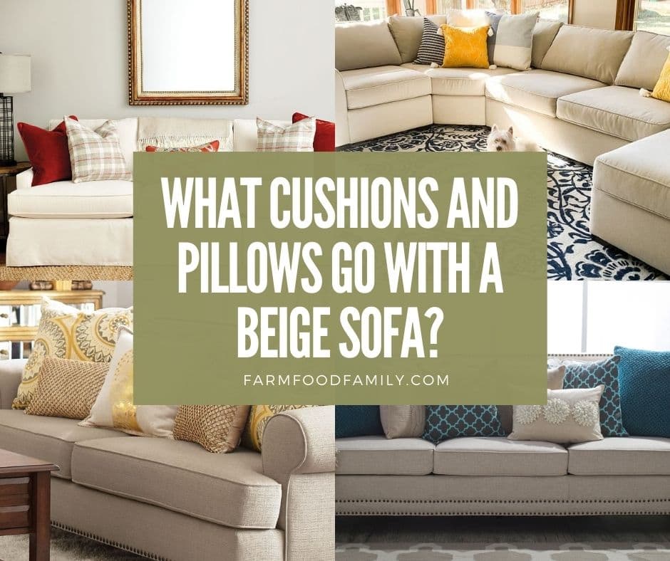 Pillows Go With A Beige Sofa, Dark Beige Sofa Living Room Ideas