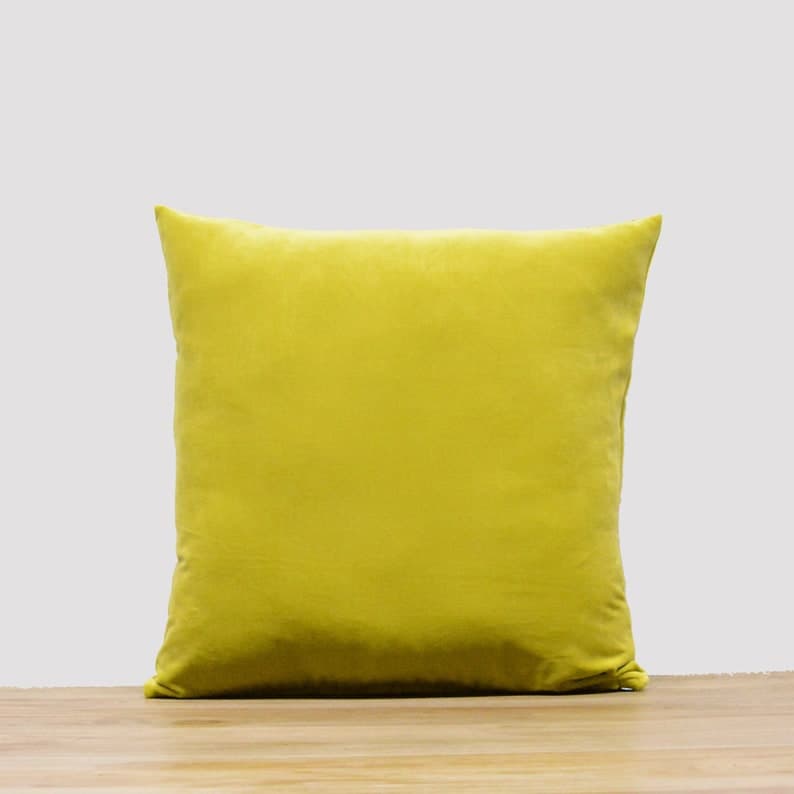 yellow green pillowcase