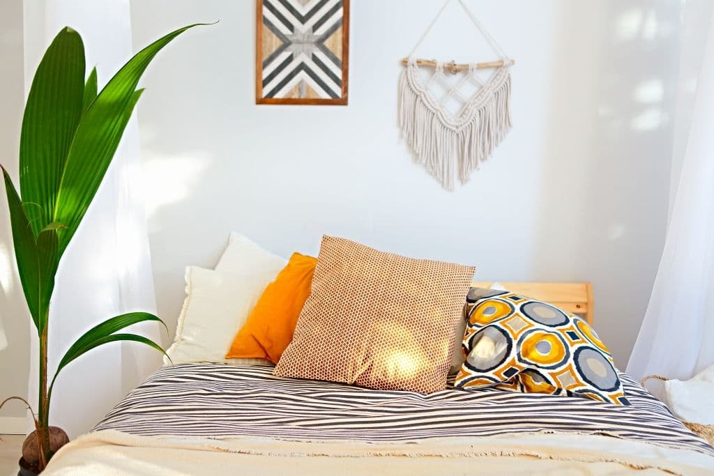 1 white gold bohemian bedroom ideas