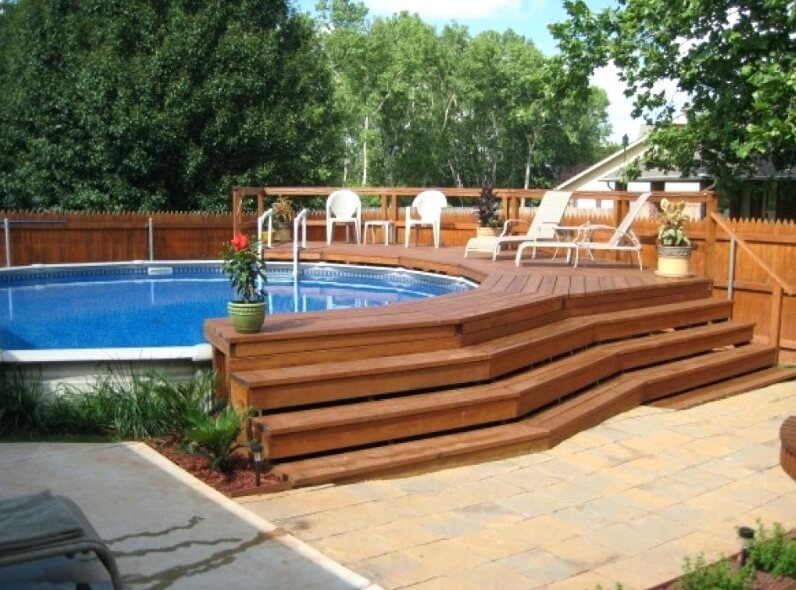 10 deck steps stairs ideas with pool