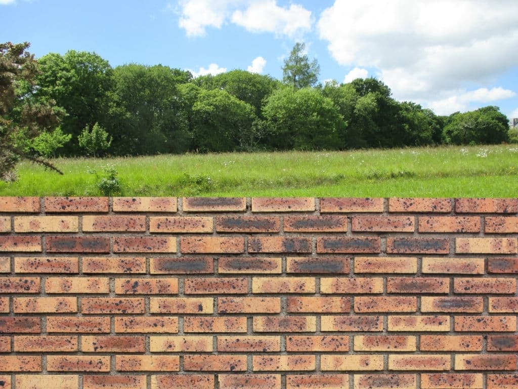 15 brick wall fence