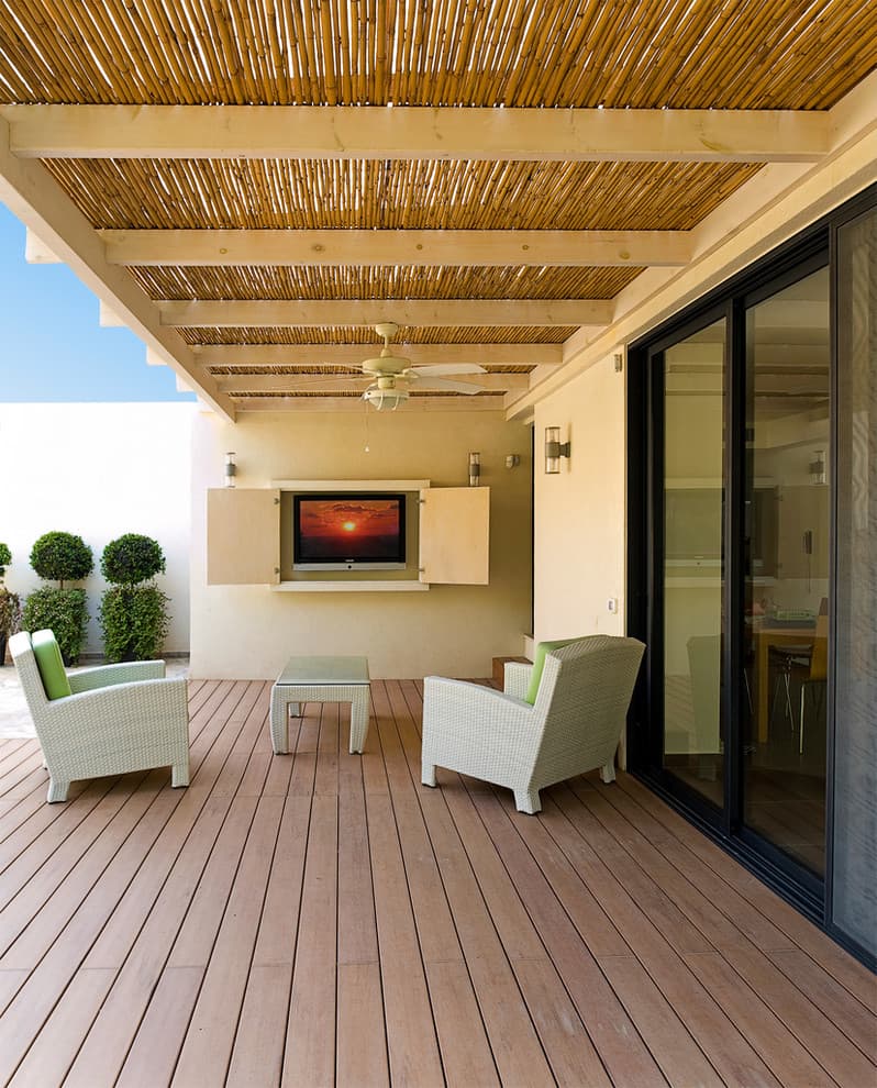 15 deck shade ideas with bamboo ceiling