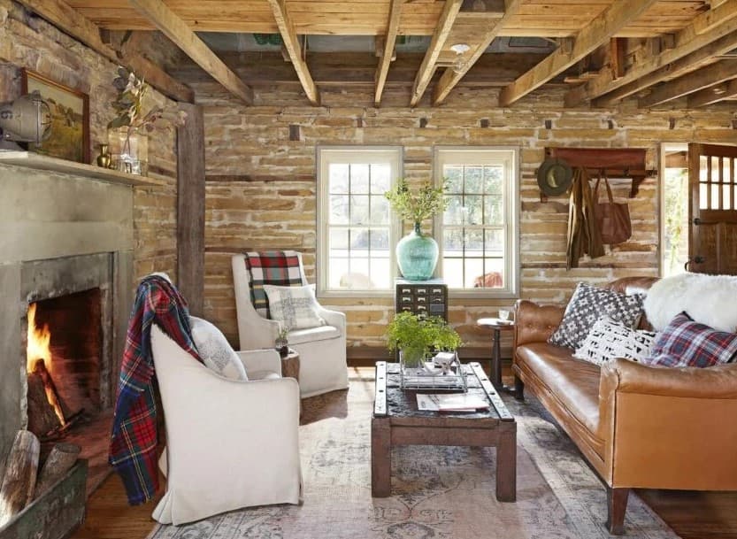 17 rustic basement living room ideas