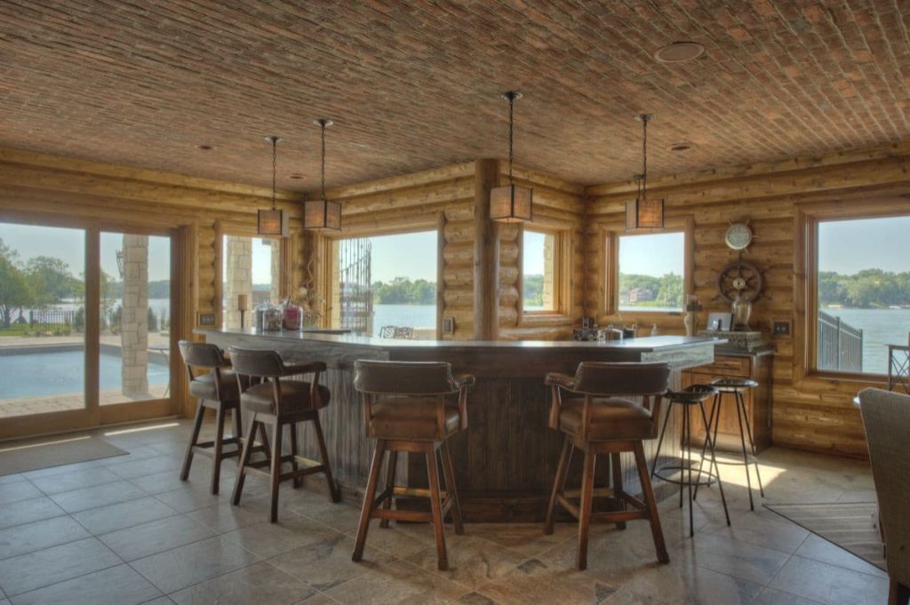 18 rustic basement log cabin ideas 1