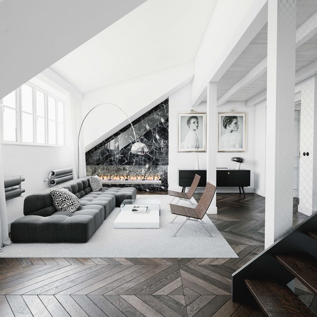2 white and black balance living room ideas 1