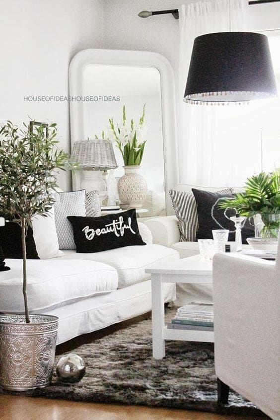 22 black and white living room ideas 1