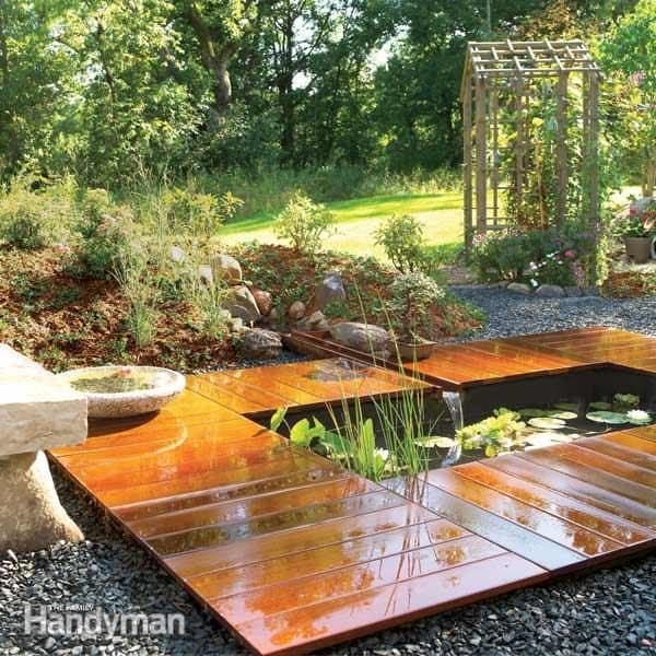 28 deck stair ideas with garden pond