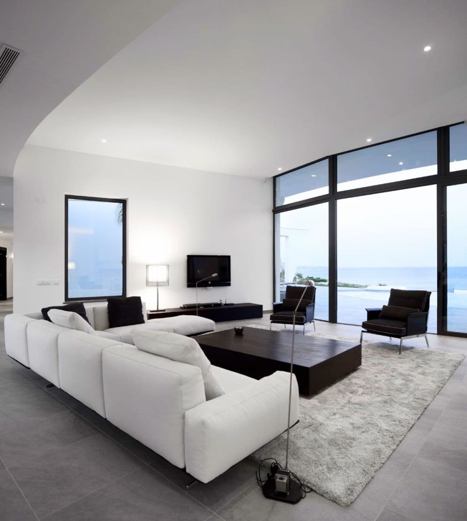 5 white and black living room ideas 2
