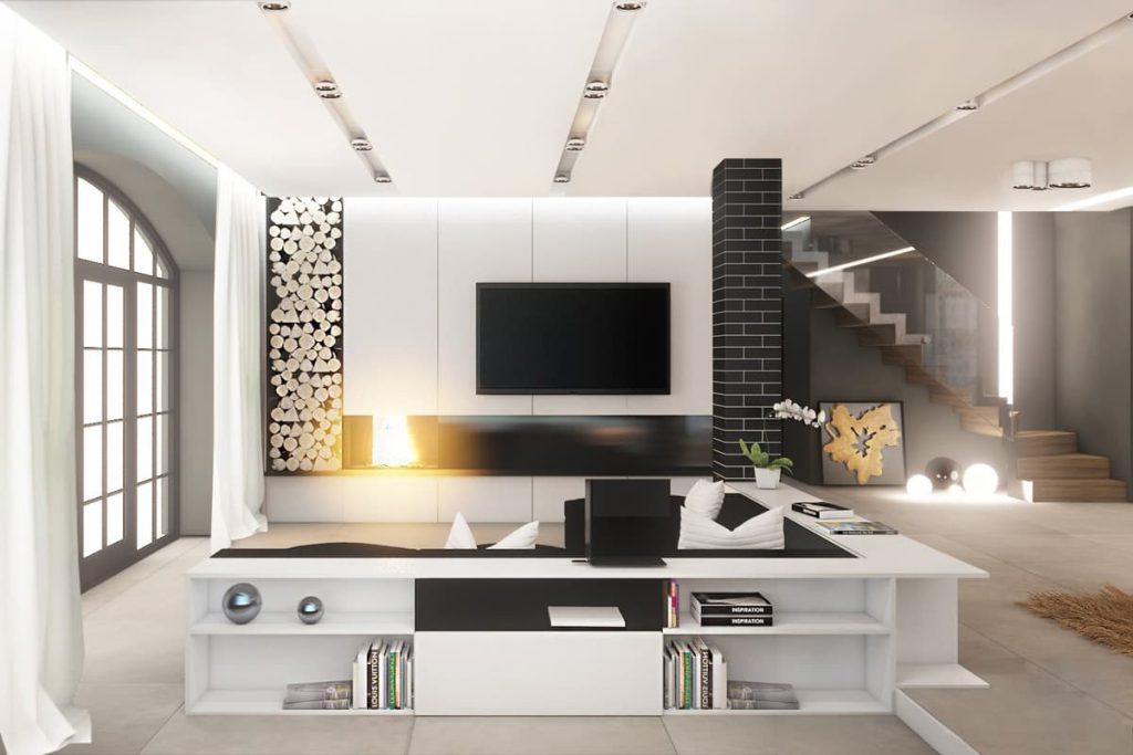 7 contemporary white and black living room ideas 2