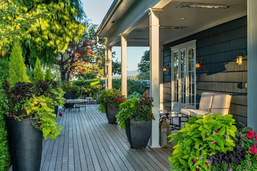 9 deck shade ideas with trees in containers