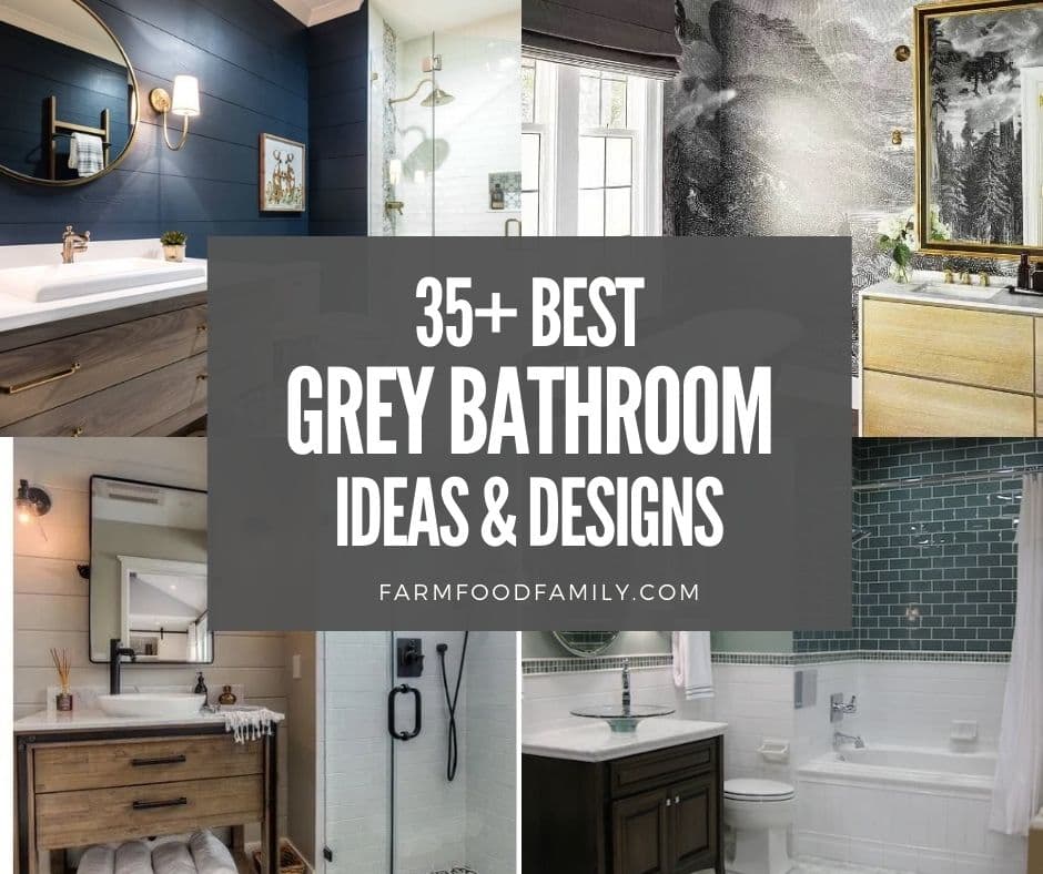 35 Best Grey Bathroom Ideas And Designs With Photos - Small Black And Grey Bathroom Ideas