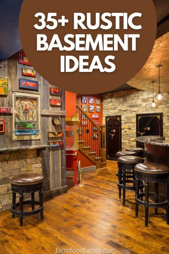 Rustic Basement Ideas And Designs, Rustic Basement Bar Decor