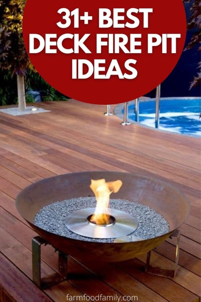 deck fire pit ideas designs