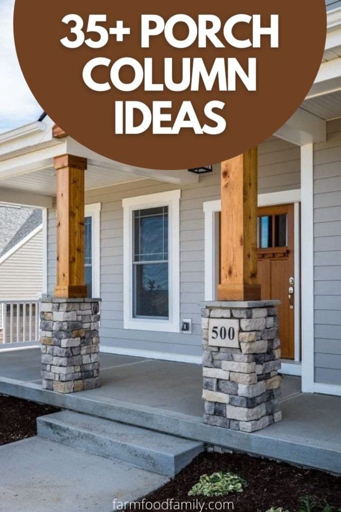 35 Best Porch Post Column Ideas And Designs On A Budget Photos - Diy Front Porch Column Ideas