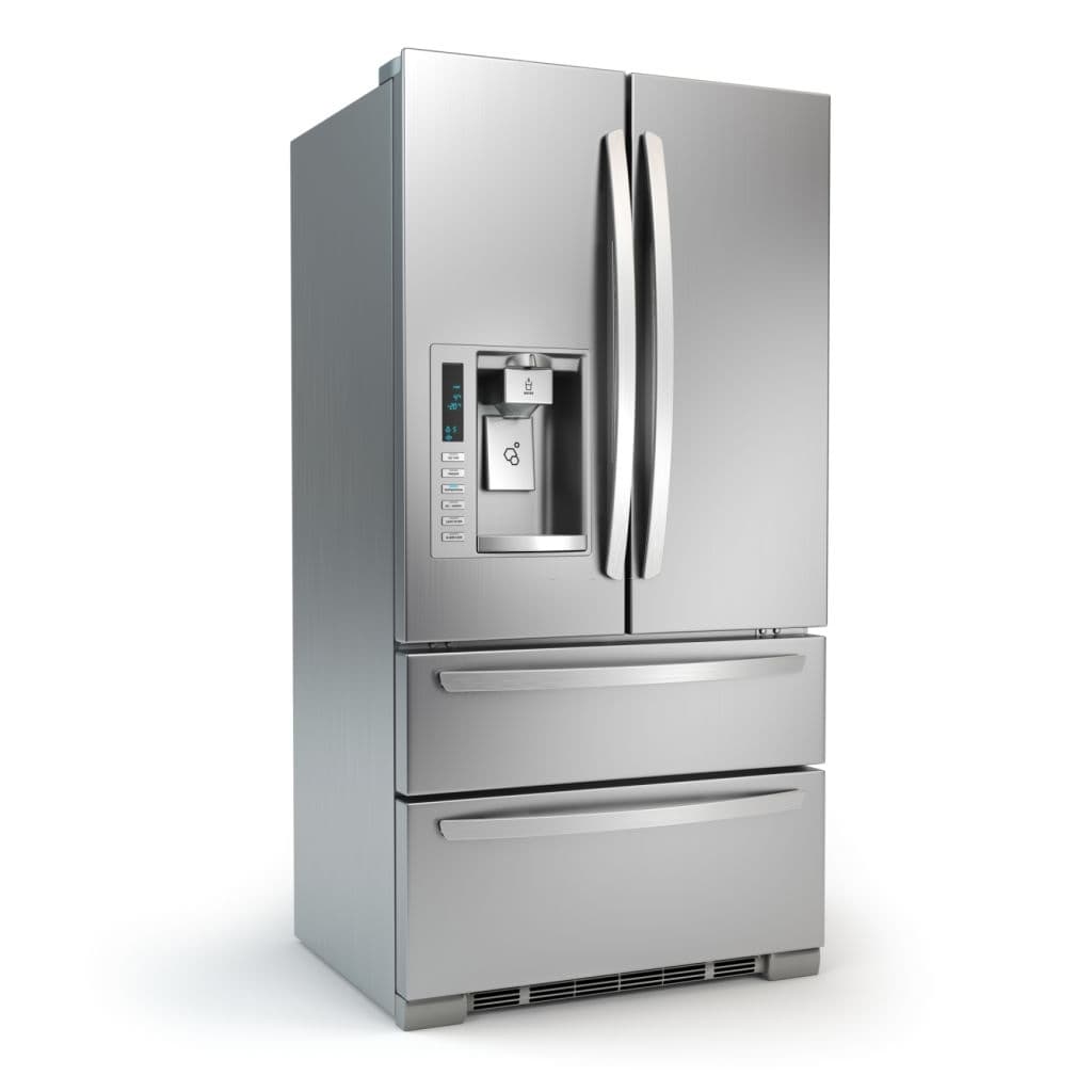 side by side stainless steel refrigerator