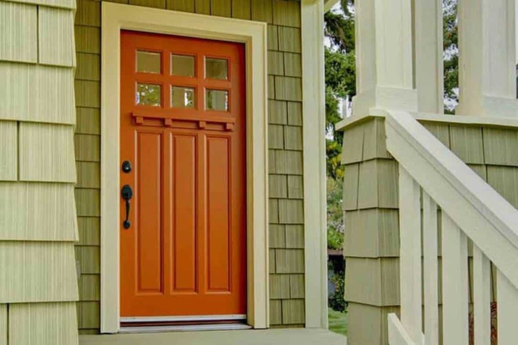1 front door colors for green house