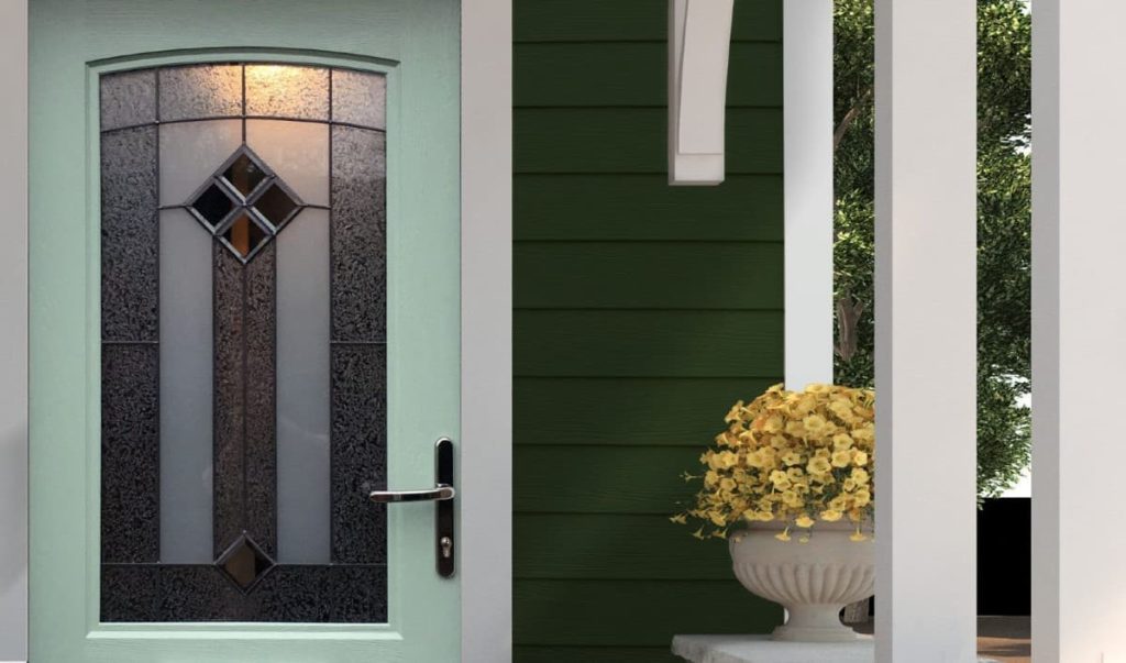 10 front door colors for green house