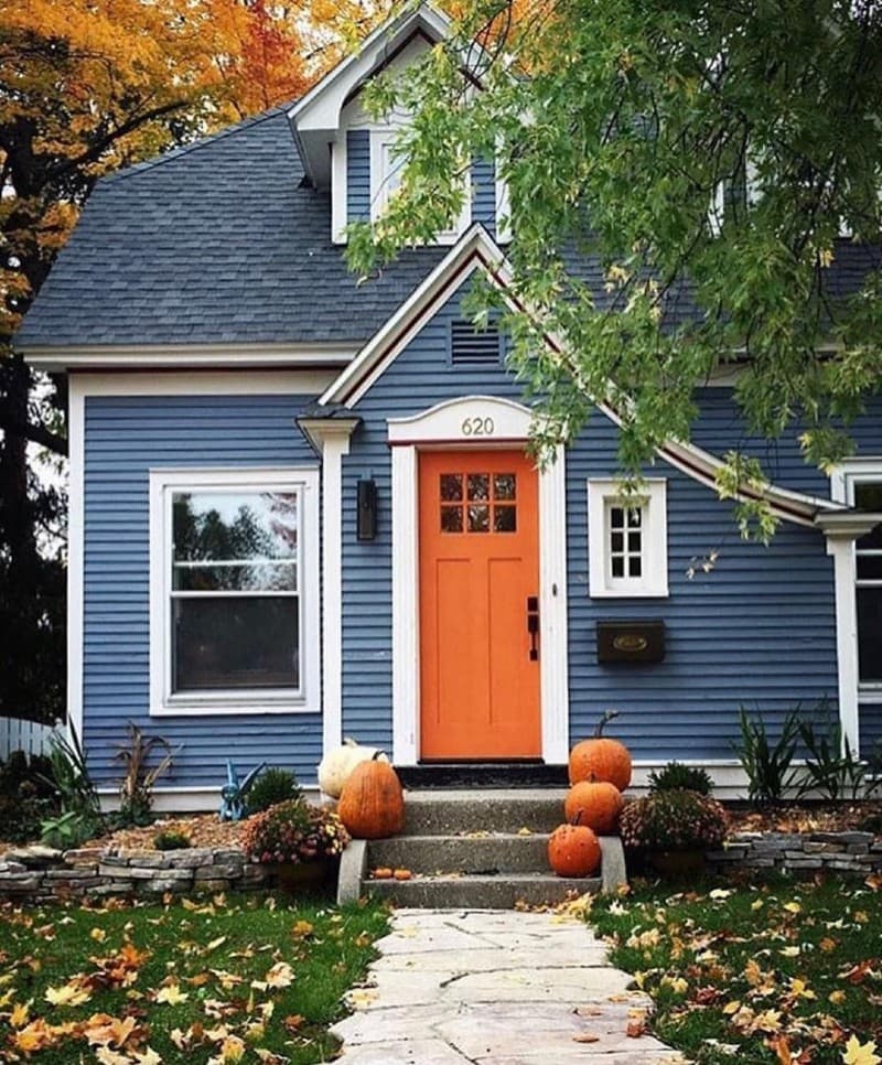 11 front door colors for blue house