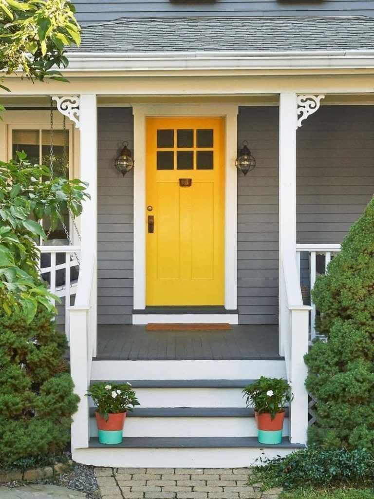 14 front door colors for gray houses