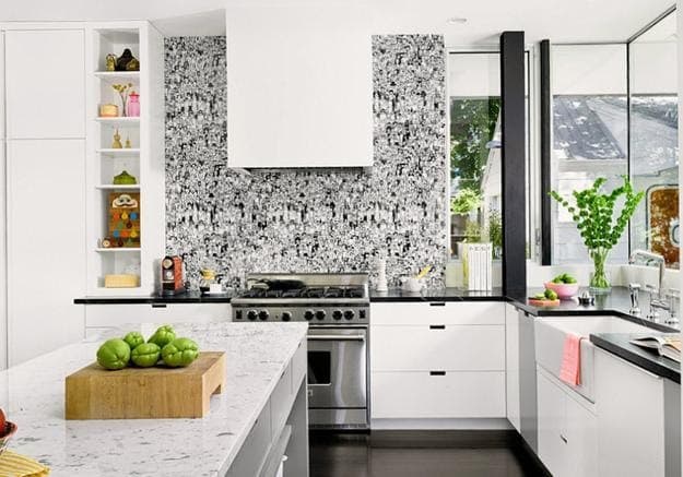 14 kitchen wallpaper ideas