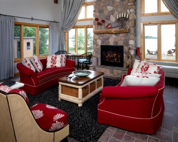 Brown Living Room Ideas And Designs, Red And Tan Living Room Decor
