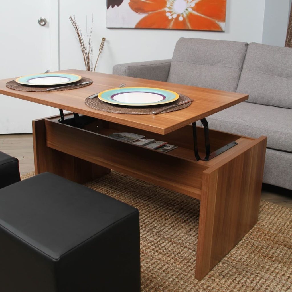 20 coffee table with nesting stools