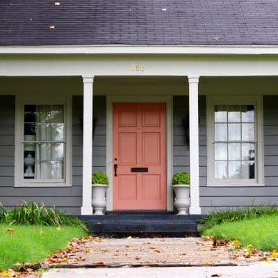 21 front door colors for gray houses