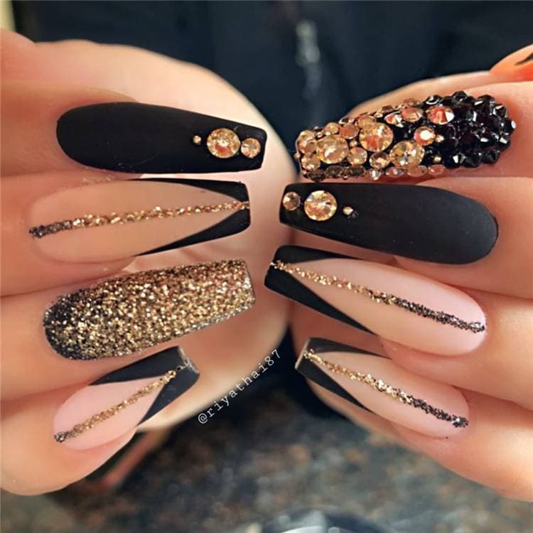 3 black nail design ideas