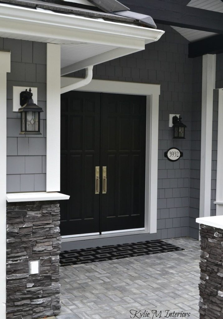 3 front door colors for gray houses