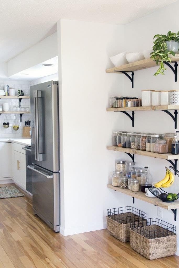 35 Clever Open Kitchen Shelving Ideas To Maximize Your Storage Space - Kitchen Wall Shelves Ideas