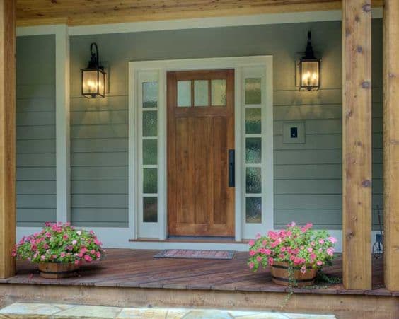 4 front door colors for green house