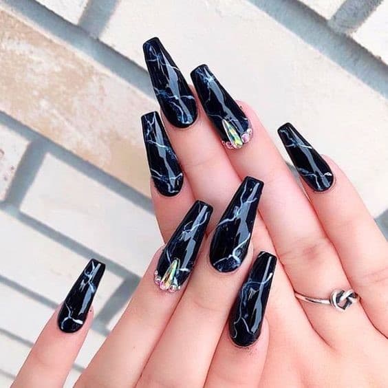 5 black nail design ideas
