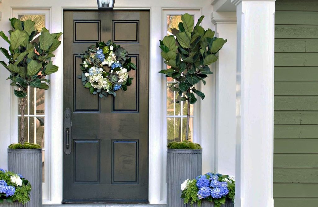 6 front door colors for green house