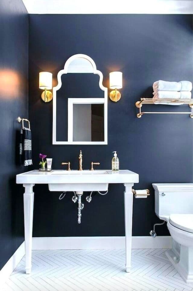 35 Best Blue Bathroom Ideas And, Navy Blue Bathroom Images