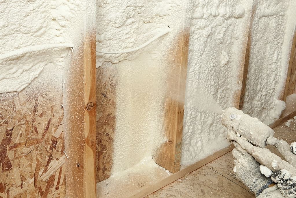 Sprayed foam insulation