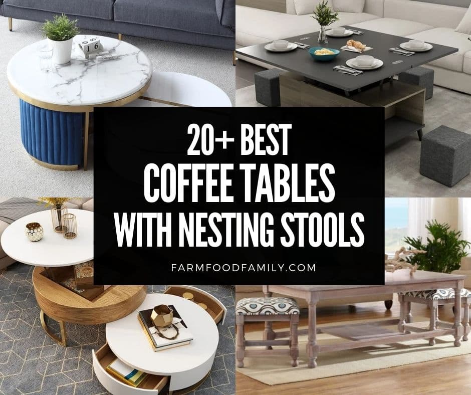 Best Coffee Tables With Nesting Stools, Best Round Coffee Tables 2022