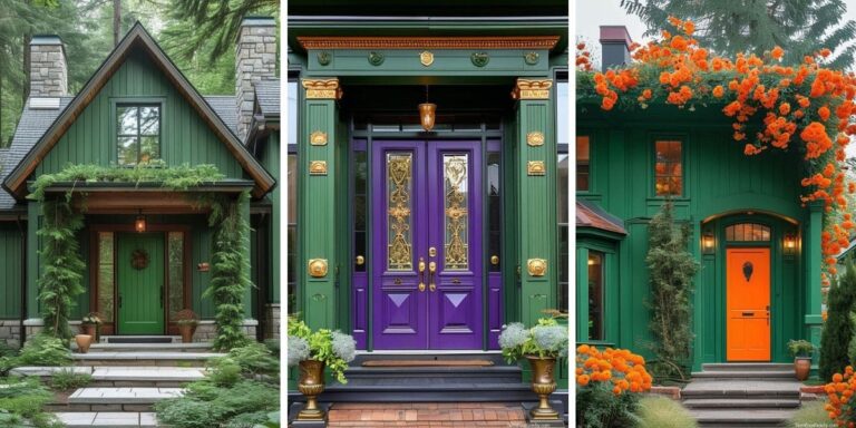 45+ Best Front Door Colors For A Green House (Ideas and Designs)