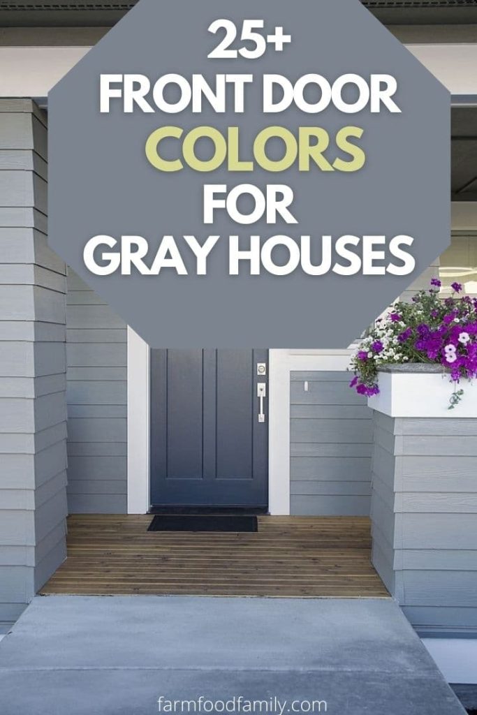 25 Best Front Door Colors For Gray Houses In 2022 - FarmFoodFamily