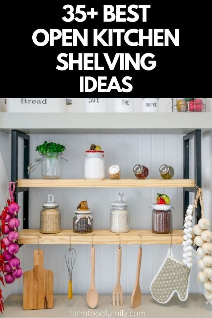 best open kitchen shelving ideas