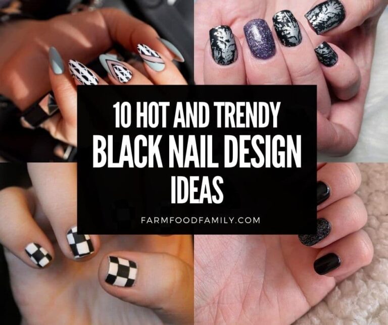 10 Hot And Trendy Black Nail Design Ideas