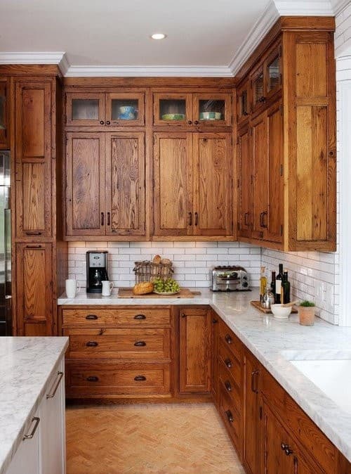 oak cabinets
