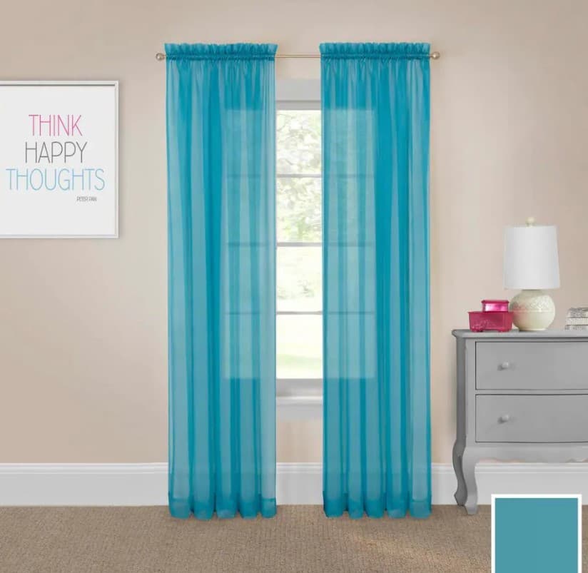 10 Turquoise curtains go with beige walls